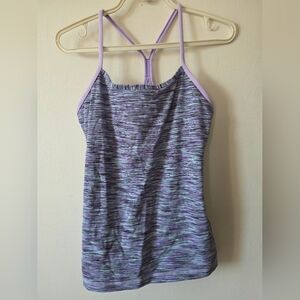 Purple Space Dye Athletic Tank Top